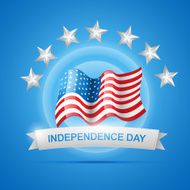 american flag label N4