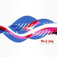 wave style american 4th of july