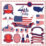 independence day badge label element vector illustration eps10