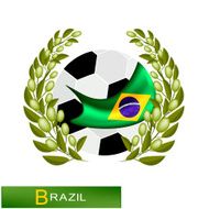 Soccer Ball with Laurel Wreath