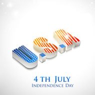 Stylish text U S A in national flag colours