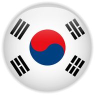 South Korea Flag glossy button N2