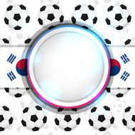 Cover with a soccer ball and the South Korean
