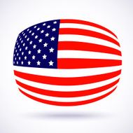 Stylish american flag for Independence day