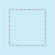 Square flag frame