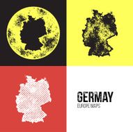 Germany Grunge Retro Map