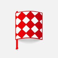 realistic design element linesman flag N47