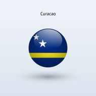 Round flag of Curacao