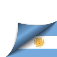 Argentina Country Flag Turning Page