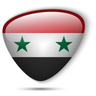 Syria Flag Glossy Button