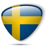Sweden Flag Glossy Button