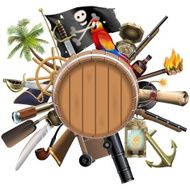 Vector Pirate Concept with Barrel