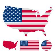 USA Map and flag N2
