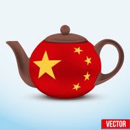 Chinese ceramic teapot Vector illustration