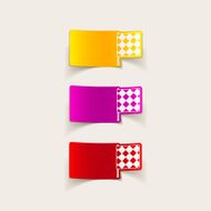 realistic design element linesman flag N50