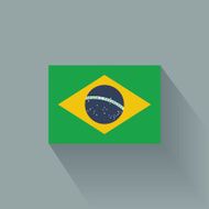 Flat flag of Brazil