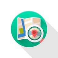 City map flat icon