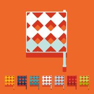 Flat design linesman flag N8