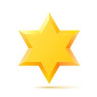 Israel Star of David symbol Jewish religious culture Isolated