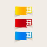 realistic design element linesman flag N54
