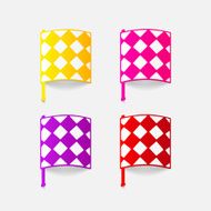 realistic design element linesman flag N55