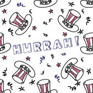 Independence day celebration card with text Hurrah N2