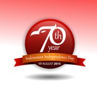 Indonesian Independence Day Logo with geometric Style Vector Background N5