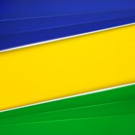 Abstract geometric background with Brazil flag colors Vector illustration