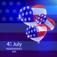 Independence day background with balloons