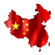 China - map and flag clip-art