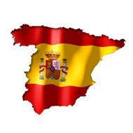 Spain - map and flag clip-art