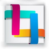 Set of blank rectangle labels with rounded corners