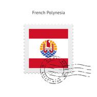 French Polynesia Flag Postage Stamp