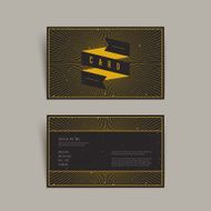 trendy geometric element business card