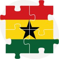 Ghanaian Flag in puzzle N5