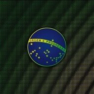 Digital background with blue disc of flag Brazil