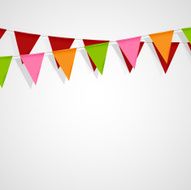 bunting flags decorative elements for design N2