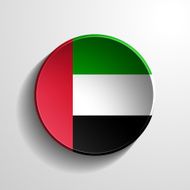 united arab emirates 3d round button N2