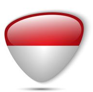 Monaco Flag Glossy Button