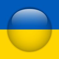 Ukraine Flag Glossy Button N2