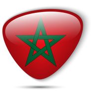 Morocco Flag Glossy Button