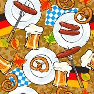 Oktoberfest background seamless pattern