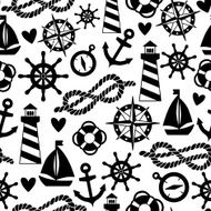 Pattern with sea elements