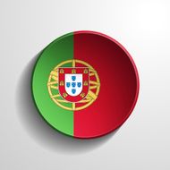Portugal 3d Round Button