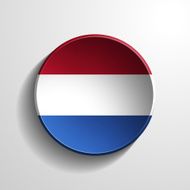 Netherlands 3d Round Button