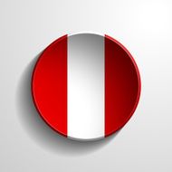 Peru 3d Round Button