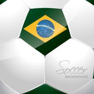 Brazil soccer ball poster design