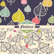 Patterns with the image of spring leaves
