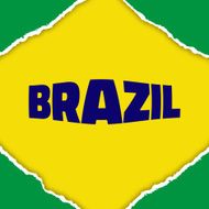 Frame flag of Brazil