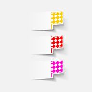 realistic design element linesman flag N57